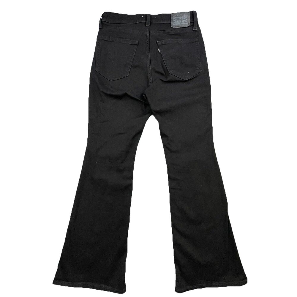 Levi’s 726 Flare Jeans Womens 29x29 Black High Rise Stretch Denim - Picture 7 of 16